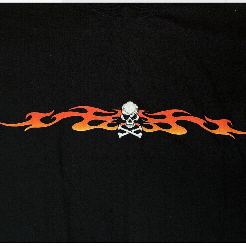 Vintage 1990s Walt Disney World Skull and FlamesTee Shirt NWT Size LARGE